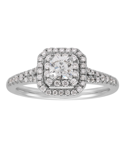 Shop Macy's Diamond Engagement Ring (5/8 Ct. T.w.) In 14k White Gold