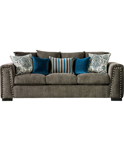 Shop Furniture Of America Tukwila Upholstered Sofa In Gray