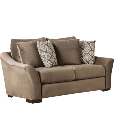 Shop Furniture Of America Mallena Upholstered Love Seat In Tan/beige