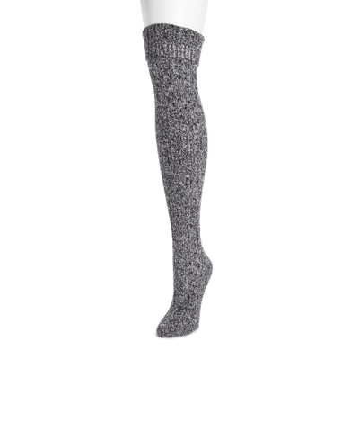 Shop Muk Luks Women's Microfiber Over The Knee Socks In Black