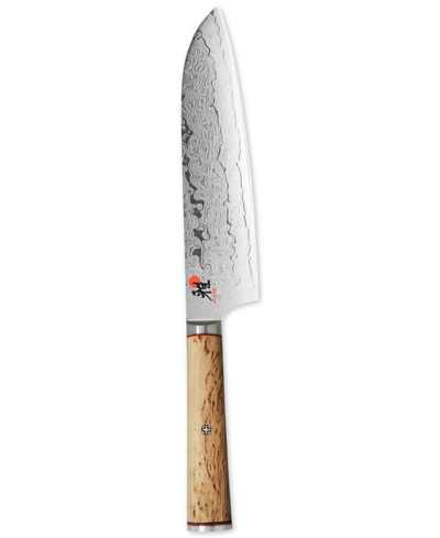 Shop Miyabi Santoku 7" Birchwood Knife In White