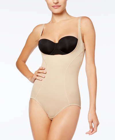 Shop Maidenform Women's Firm Control Ultimate Instant Slimmer Open Bust Bodysuit 2656 In Tan/beige