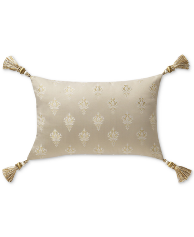 Shop Waterford Closeout!  Annalise 12" X 18" Breakfast Decorative Pillow Bedding In Tan/beige