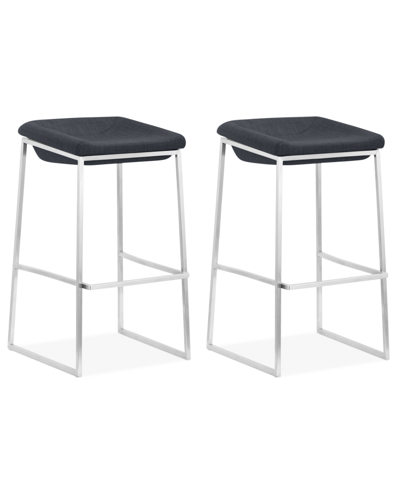 Shop Zuo Lids Barstool, Set Of 2 In Gray