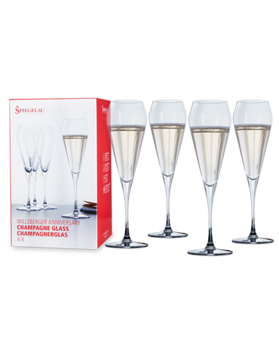 Shop Spiegelau Willsberger Champagne Wine Glasses, Set Of 4, 8.5 oz In Brown