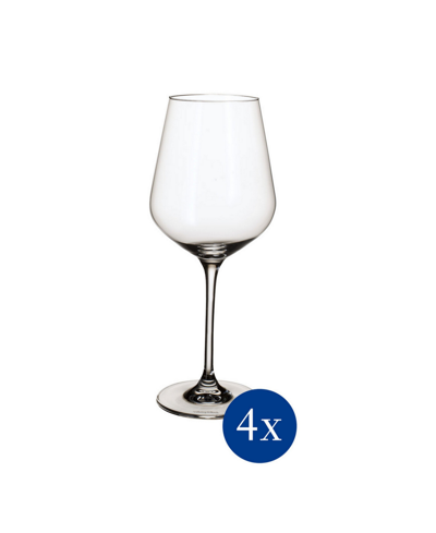 Shop Villeroy & Boch La Divina Bordeaux Glass, Set Of 4 In White