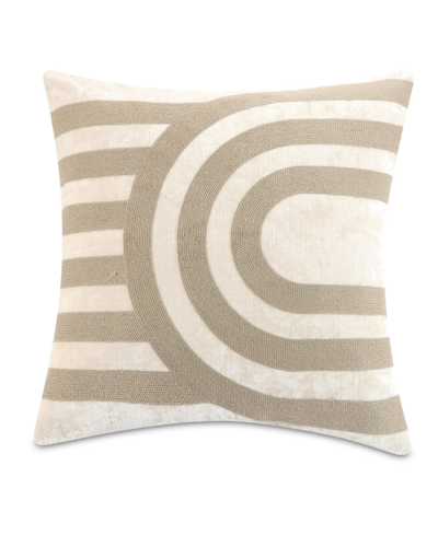 Shop Lemieux Et Cie Emb Velvet Decorative Pillow Bedding In Tan/beige