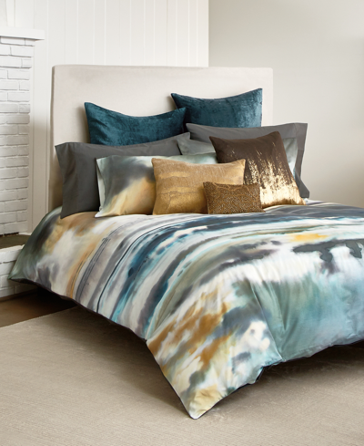 Shop Michael Aram Closeout!  After The Storm Full/queen Duvet Cover Bedding In Blue