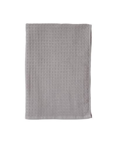 Shop Uchino Waffle Twist 100% Cotton Hand Towel Bedding In Gray