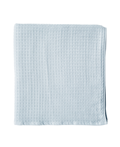 Shop Uchino Waffle Twist 100% Cotton Bath Towel Bedding In Blue