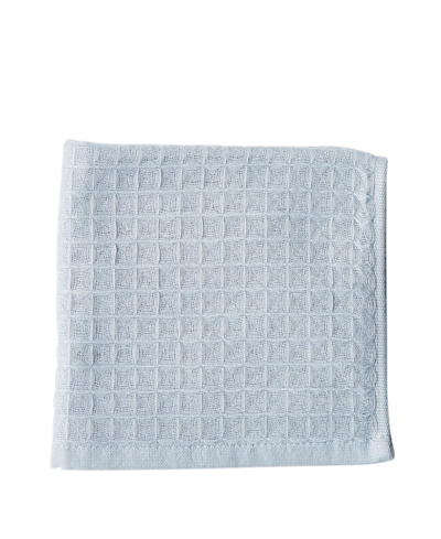 Shop Uchino Waffle Twist 100% Cotton Washcloth Bedding In Blue