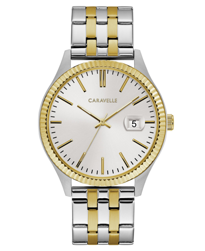 Shop Caravelle Designed By Bulova Men's Two-tone Stainless Steel Bracelet Watch 41mm Women's Shoes In White