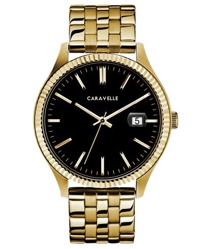 Shop Caravelle Designed By Bulova Men's Gold-tone Stainless Steel Bracelet Watch 41mm Women's Shoes In White