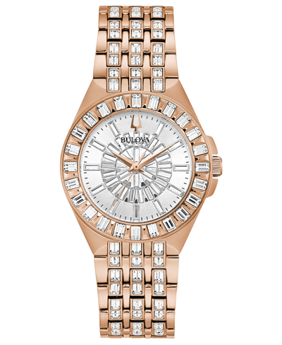 Shop Bulova Women's Phantom Rose Gold-tone Stainless Steel Bracelet Watch 32.5mm