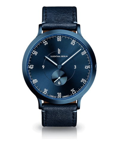 Shop Lilienthal Berlin L1 All Blue Leather Watch 42mm