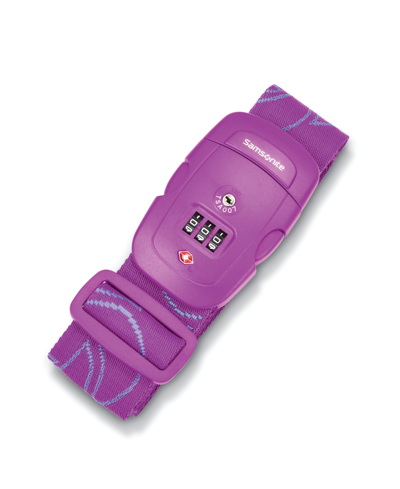 Shop Samsonite 3-dial Luggage Strap In Purple