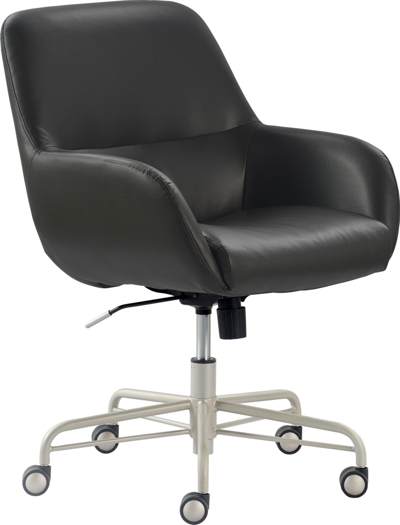 Shop Tommy Hilfiger Forester Leather Office Chair In Gray