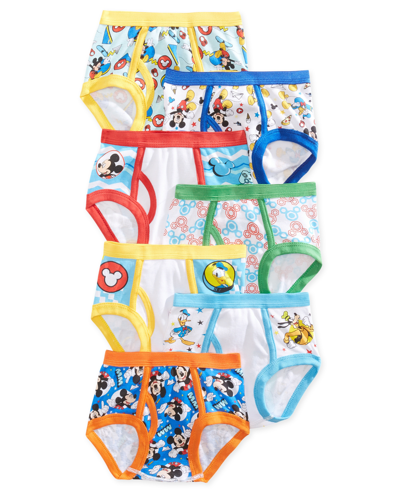 Shop Disney 's Mickey Mouse 7-pk. Cotton Briefs, Toddler Boys In Multi