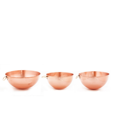 Shop Old Dutch International Solid Copper Beating Bowls - 3 Piece Set In Gold