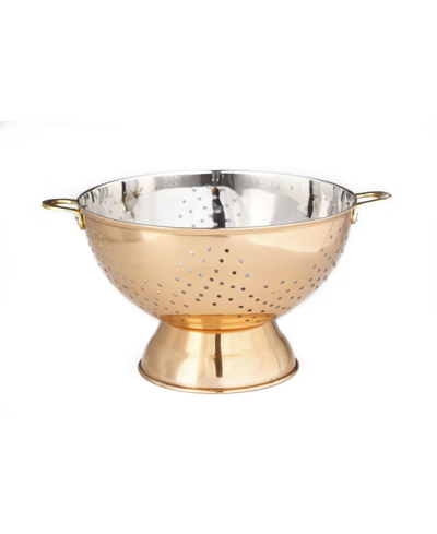Shop Old Dutch International Decor Copper Footed Colander And Centerpiece In Gold