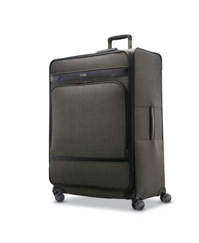 Shop Hartmann Herringbone Dlx Extended Journey Expandable Spinner Suitcase In Black