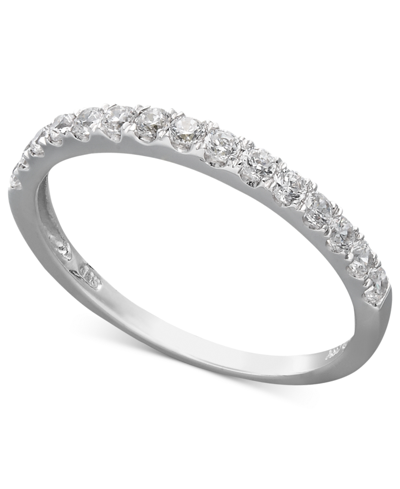 Shop Arabella Cubic Zirconia Wedding Band Ring (1 Ct. T.w.) In 14k White Or Yellow Gold