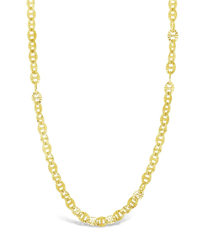 Shop Sterling Forever Women's Textured Anchor Chain Necklace In Gold