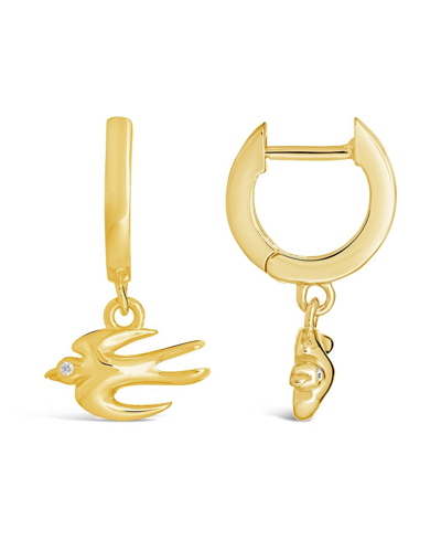 Shop Sterling Forever Women's Rhea Micro Hoop Earrings In Gold