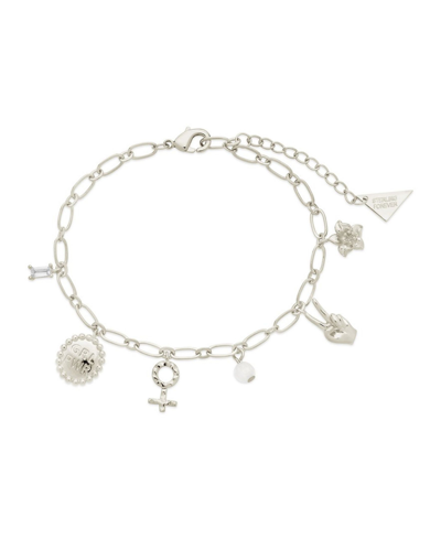 Shop Sterling Forever Women's Louisa Charm Bracelet In Silver