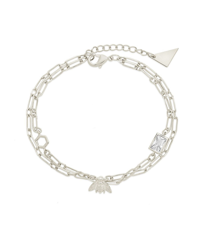 Shop Sterling Forever Women's Melina Charm Bracelet In Silver