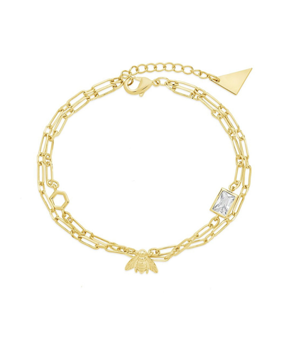 Shop Sterling Forever Women's Melina Charm Bracelet In Gold
