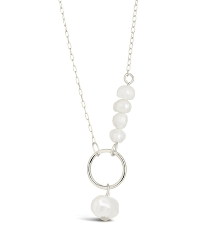 Shop Sterling Forever Women's Greta Drop Necklace In Silver