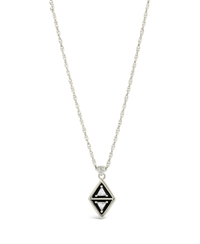 Shop Sterling Forever Nerezza Pendant Necklace In Gray