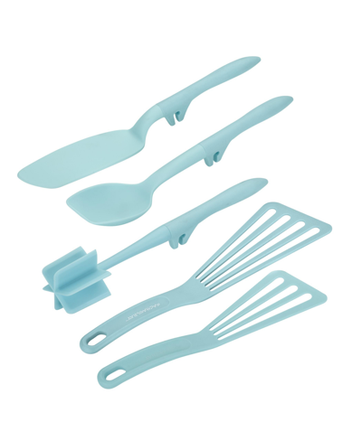 Shop Rachael Ray Tools And Gadgets 5-pc. Lazy Crush & Chop, Flexi Turner, And Scraping Spoon Set In Blue