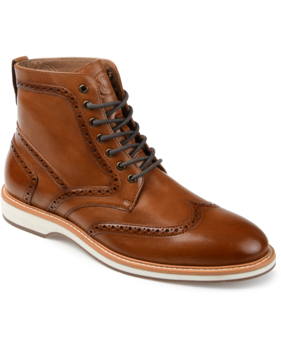 Shop Thomas & Vine Men's Enzzo Wingtip Boot Men's Shoes In Brown