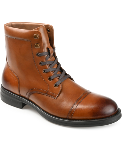 Shop Thomas & Vine Men's Darko Cap Toe Ankle Boot Men's Shoes In Brown