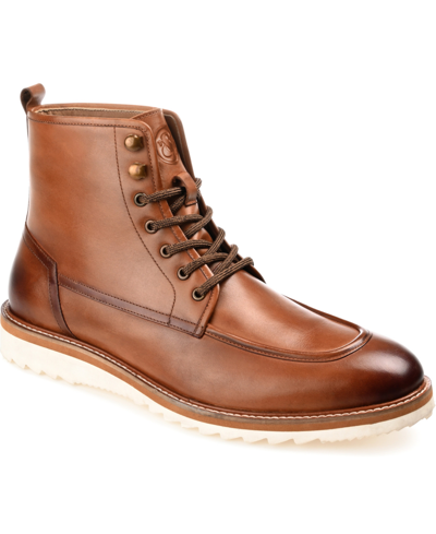Shop Thomas & Vine Men's Mitchell Moc Toe Ankle Boot Men's Shoes In Brown