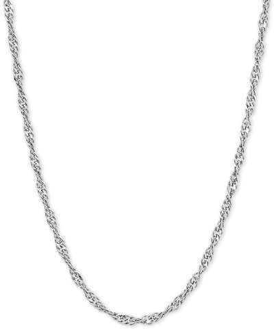 Shop Giani Bernini Singapore Link 20" Chain Necklace In Sterling Silver
