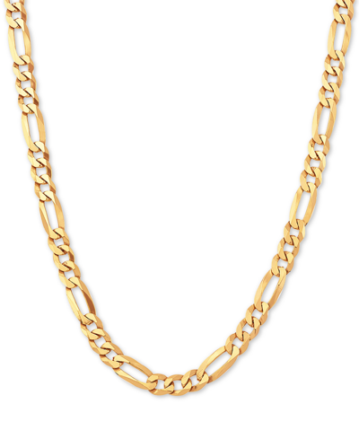 Shop Macy's Figaro Link 22" Chain Necklace In 18k Gold-plated Sterling Silver Or Sterling Silver