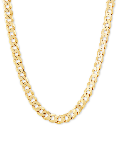 Shop Macy's Curb Link 24" Chain Necklace (7mm) In 18k Gold-plated Sterling Silver