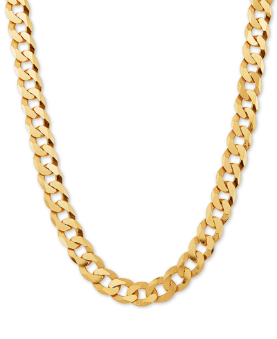 Shop Macy's Curb Link 24" Chain Necklace In 18k Gold-plated Sterling Silver