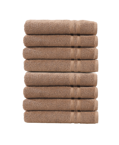 Shop Linum Home Denzi 8-pc. Hand Towel Set Bedding In Brown