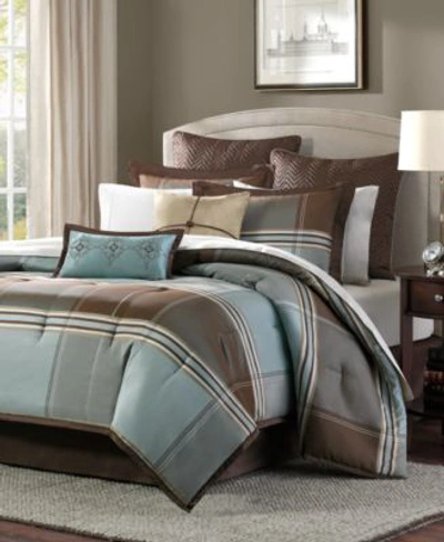 Shop Madison Park Lincoln Square 8 Pc. Comforter Sets In Brown