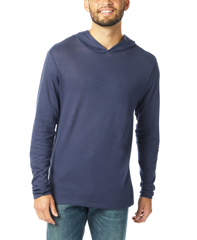 Shop Alternative Apparel Men's Keeper Eco Jersey Pullover Hoodie In Blue
