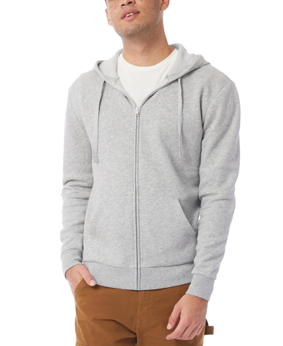 Shop Alternative Apparel Men's Eco-cozy Zip Hoodie In Gray
