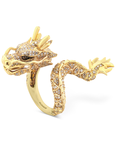 Shop Effy Collection Effy Diamond Dragon Ring (1 Ct. T.w.) In 14k Gold