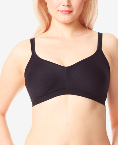 Shop Olga Easy Does It Full Coverage Smoothing Bra Gm3911a In Black