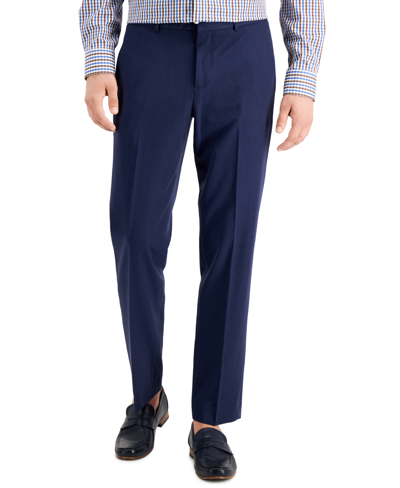 Shop Perry Ellis Portfolio Men's Modern-fit Stretch Solid Resolution Pants In Blue