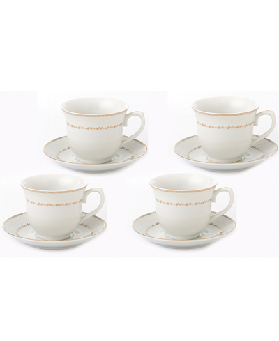 Shop Lorren Home Trends Tea And Coffee Set, 8 Piece In Gold