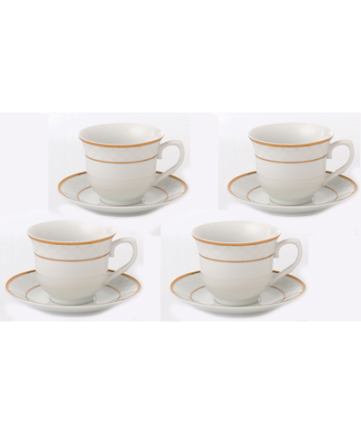 Shop Lorren Home Trends Tea And Coffee Set, 8 Piece In Gold